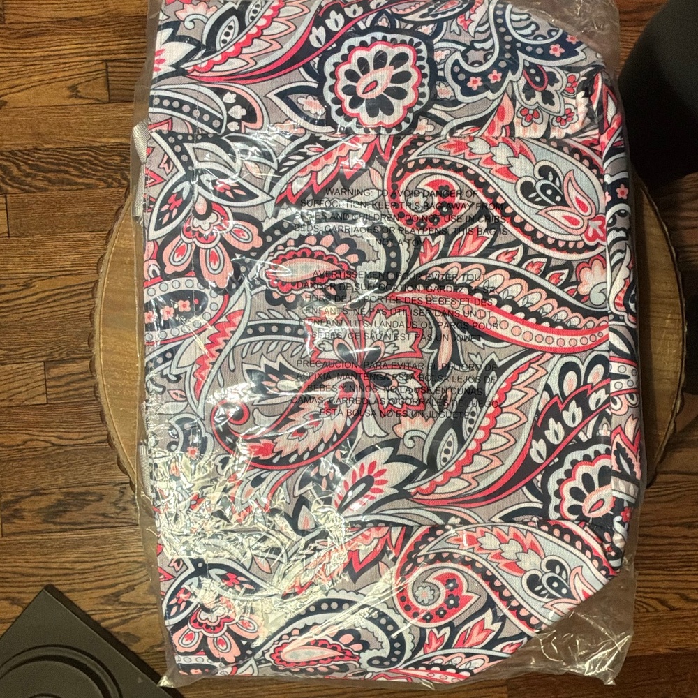 Vera Bradley ReActive Drawstring Family Tote “Gramercy Paisley”